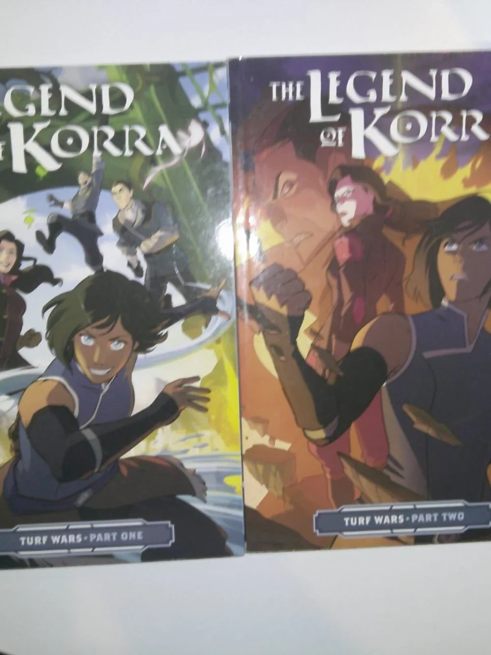 Legend of Korra Turf Wars Part One & Two Graphic Novel Set Dark Horse Comics